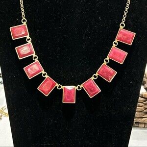 Loft Statement Rectangle Gold Pendant Necklace